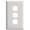Excel - Switch coverplate 3 gang gloss white