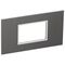 ARTEOR Square 3 Module Coverplate Brushed Black