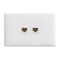 Linea - Data outlet RJ45 2 gang Cat5e white