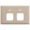 Linea Powerpoint coverplate 2 gang autoswitch ghost gum