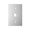 Architectural metal - Grid & stainless steel plate 1 gang black