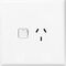 HPM Standard 10A Square Single Power Point White