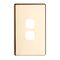 EXCEL - 2 Gang Switch Coverplate Only - Polished Brass