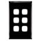 Excel - Grid & plate For 770 series mechanisms - 6 gang blank & narrow 6 gang gloss black