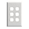 Excel - Switch coverplate 6 gang gloss white