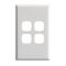 Excel - Switch coverplate 4 gang gloss white
