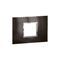 ARTEOR Square 2 Module Horizontal Coverplate Brushed Black