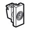 Arteor modular - TV socket male shielded 0-2.4GHz 1 module white
