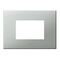 ARTEOR Square 3 Module Horizontal Coverplate Pearl Aluminium