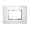 ARTEOR Square 3 Module Horizontal Coverplate Mirror White