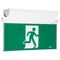 E2 LED Exit Sign complete with running man decals - white finish with lithium battery - Galaxy