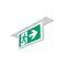 Securit DALI LED Recessed 2.6W Emergency Exit Sign - Single Sided Running Man RIGHT