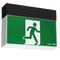 Bolt LED Exit sign snap-fit complete with running man decals - black finish with lithium battery
