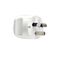 HPM 10A 3 Pins Finger Grip Rigid Impact Resisant Plug Top White