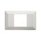 Como - Horizontal coverplate horizontal 1 gang or for electronic mechs 2 modules white