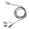 USB cable that connect USB-A device to either a Micro B, a Lightning or USB-C device.