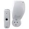 HPM Plug-In Wireless Door Chime with Piggyback Socket 70m Range White