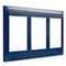 Excel Life - Common plate - Vertical coverplate 3 vertical outlets mulitpanel blue