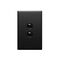 Excel Life 16AX 2 Way Single Pole Double Throw Vertical Rocker Switch 2 Gang Matt Black