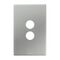 Excel Life Switch Coverplate 2 Gang Matt Silver