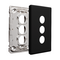 Excel Life EM Series Grid & Plate 3 Gang Black