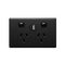 Excel Life 10A Double Powerpoint with Integrated USB Type A+C Chargers Matt Black