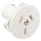 HPM 10A Flush 1.6mm Panel Mounting Plug Base White