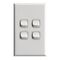 Excel - Vertical rocker switch - Single Pole Double Throw - 4 gang 2 way 10A 240V a.c. gloss white