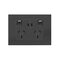 HPM VIVO Double Power Point with Type C+C 15W USB Charger Mechanism Black
