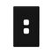 Linea - Grid & plate only 2 gang black