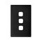 Linea - Coverplate 3 gang asphalt