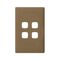 Linea - Coverplate 4 gang ninja khaki