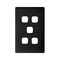 Linea - Coverplate 5 gang asphalt