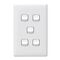 Linea - Vertical rocker switch - Single Pole Double Throw - 5 gang 2 way 240V a.c. white