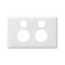 Linea Powerpoint coverplate 2 gang with extra safety white