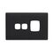 Linea Powerpoint coverplate 1 gang with extra hole midnight dash