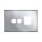 Linea Powerpoint coverplate 1 gang with extra hole matt silver