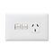 Linea - Horizontal single powerpoint 1 gang 10A 240V a.c. with extra switch white
