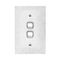 Architectural metal - Vertical rocker switch Single Pole Double Throw - 2 gang 2 way 10A 240V a.c. white stainless steel plate