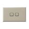 Excel - Horizontal rocker switch - Single Pole Double Throw - 2 gang 2 way 10A 240V a.c. beige