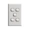 Excel - Vertical rocker switch - Single Pole Double Throw - 5 gang 2 way 10A 240V a.c. gloss white