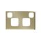 Excel - Double powerpoint coverplate 2 gang polished brass