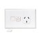 Excel - Horizontal single powerpoint 1 gang 10A 240V a.c. with circuit ID white