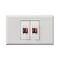 Excel - Speaker outlet 2 gang gloss white