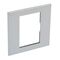 ARTEOR Square 3 Module Vertical Coverplate 1 Gang Soft Aluminium