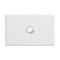 Excel Life Single Pole Double Throw Horizontal Rocker Switch 1 Gang Gloss White