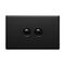 Excel Life Single Pole Double Throw Horizontal Rocker Switch 2 Gang Matt Black