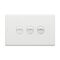 Excel Life 16AX Single Pole Double Throw Horizontal Rocker Switch 3 Gang Matt White