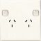 HPM Standard 10A Square Double Power Point White