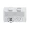 AQUA Life 10A Weatherproof Surface Mount Single Powerpoint with USB Type A and C Limestone Grey